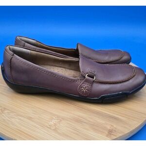 Array Brown Leather Comfort Loafers Shoes Business Casual Women's 6.5N‎ Narrow